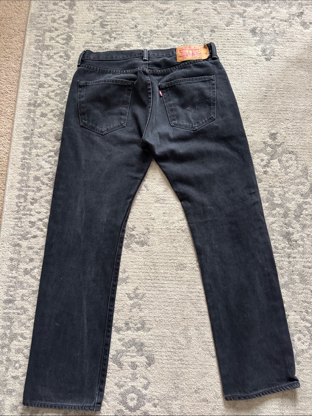 Levi's 501 Black Straight-Leg Jeans